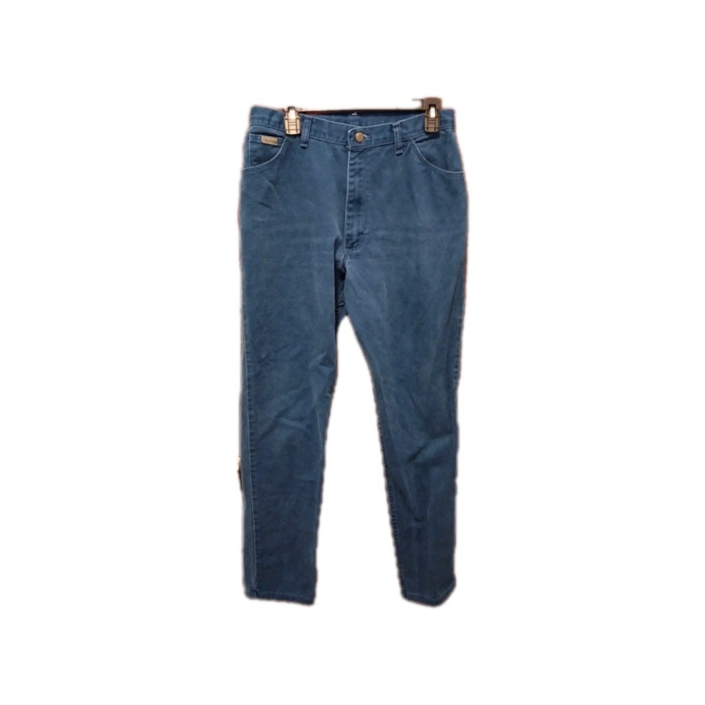 Vintage 90s Wrangler Mid/hi Rise Dark Blue Jeans 30 Waist 40 Length Western